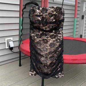 Corset laced mini dress